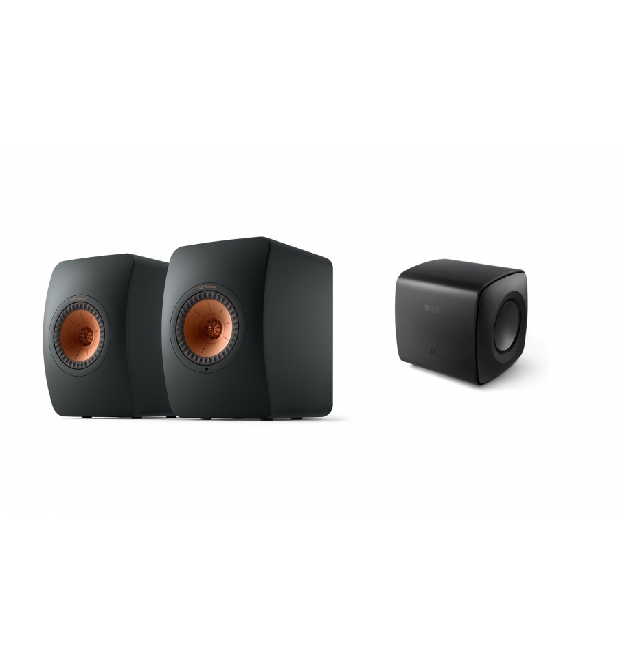 KEF Enceintes Wireless LS50w2 + Caisson KC62 noir - Enceinte sans fil