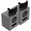 Klipsch kO-R2 hammertone grise Paire d'enceintes